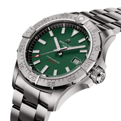 Breitling Avenger Automatic 42mm Zegarek Męski Zielony Stal Nierdzewna A17328101L1A1 - obrazek 3