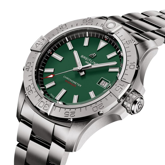 Breitling Avenger Automatic 42mm Zegarek Męski Zielony Stal Nierdzewna A17328101L1A1 - obrazek 3