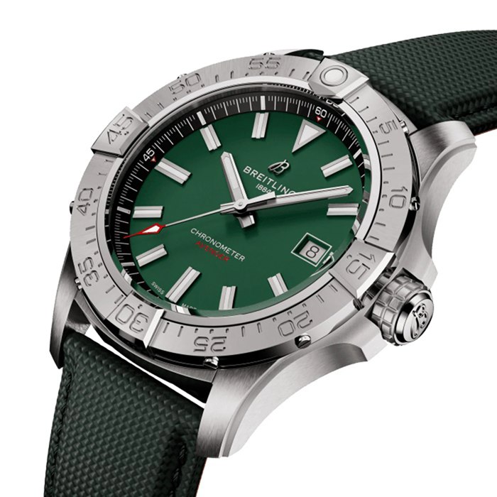 Breitling Avenger Automatic 42mm Zegarek męski Zielona skóra A17328101L1X1 - obrazek 3