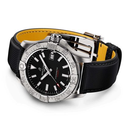 Breitling Avenger Automatic 42mm zegarek męski czarna skóra A17328101B1X1 - obrazek 5