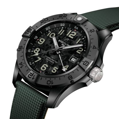 Breitling Avenger Automatic 44 mm Night Mission Zegarek męski Zielona skóra S32320101B1X1 - obrazek 2