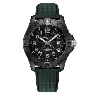 Breitling Avenger Automatic 44 mm Night Mission Zegarek męski Zielona skóra S32320101B1X1