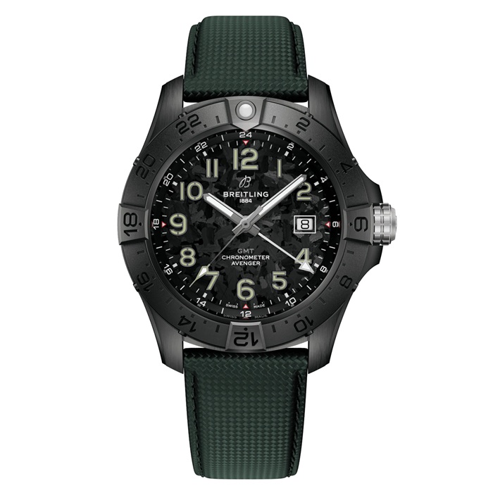 Breitling Avenger Automatic 44 mm Night Mission Zegarek męski Zielona skóra S32320101B1X1
