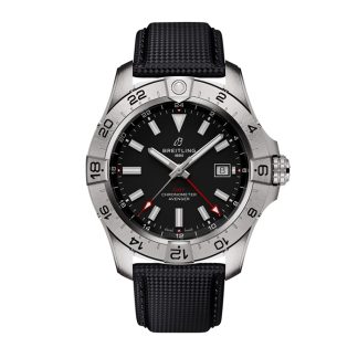 Breitling Avenger Automatic GMT 44mm Zegarek męski Czarna skóra A32320101B1X1