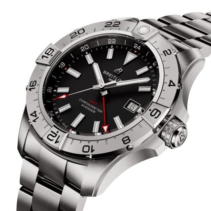 Breitling Avenger Automatic GMT 44mm Zegarek męski Czarny Stal nierdzewna A32320101B1A1 - obrazek 3