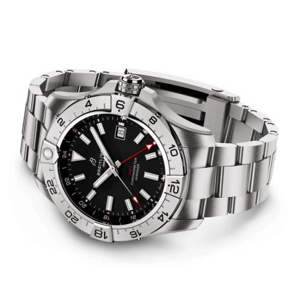 Breitling Avenger Automatic GMT 44mm Zegarek męski Czarny Stal nierdzewna A32320101B1A1 - obrazek 4
