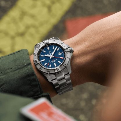 Breitling Avenger Automatic GMT 44mm Zegarek męski Niebieski Stal nierdzewna A32320101C1A1 - obrazek 5