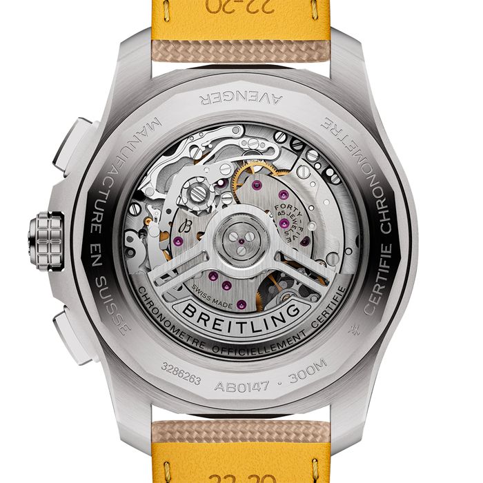 Breitling Avenger B01 Chronograf 44 mm Zegarek męski Beżowa skóra AB0147101A1X1 - obrazek 2