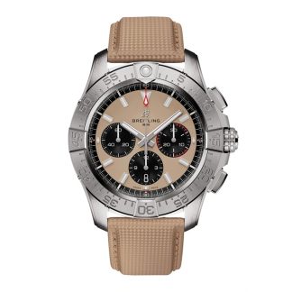 Breitling Avenger B01 Chronograf 44 mm Zegarek męski Beżowa skóra AB0147101A1X1