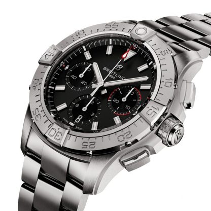 Breitling Avenger B01 Chronograph 42 Zegarek męski Czarny Stal nierdzewna AB0146101B1A1 - obrazek 2