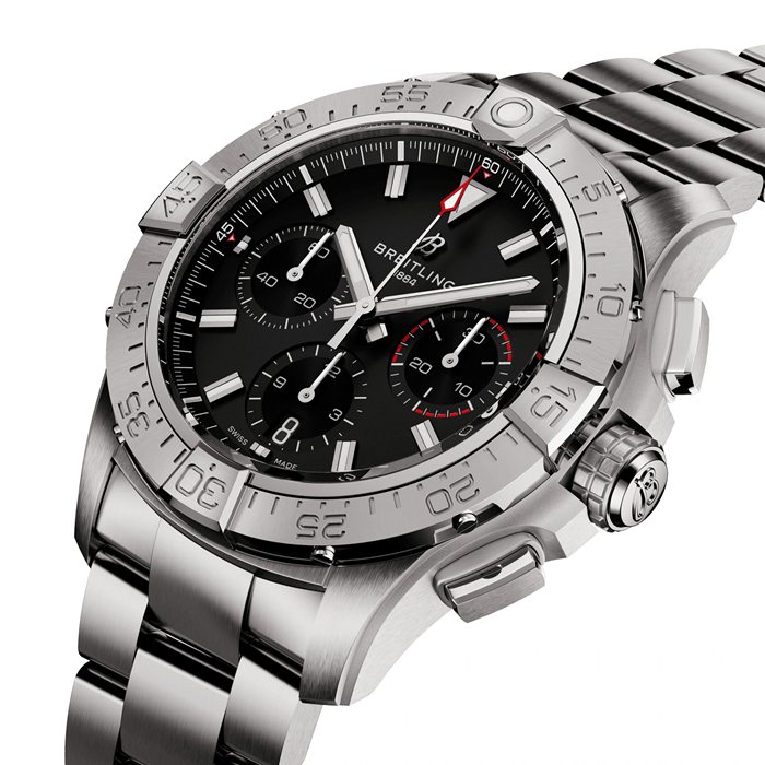 Breitling Avenger B01 Chronograph 42 Zegarek męski Czarny Stal nierdzewna AB0146101B1A1 - obrazek 2