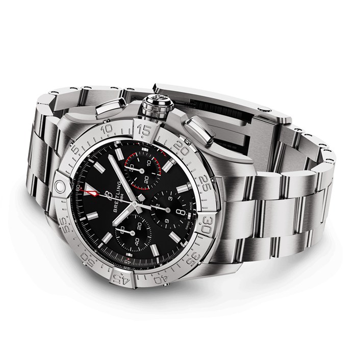 Breitling Avenger B01 Chronograph 42 Zegarek męski Czarny Stal nierdzewna AB0146101B1A1 - obrazek 3