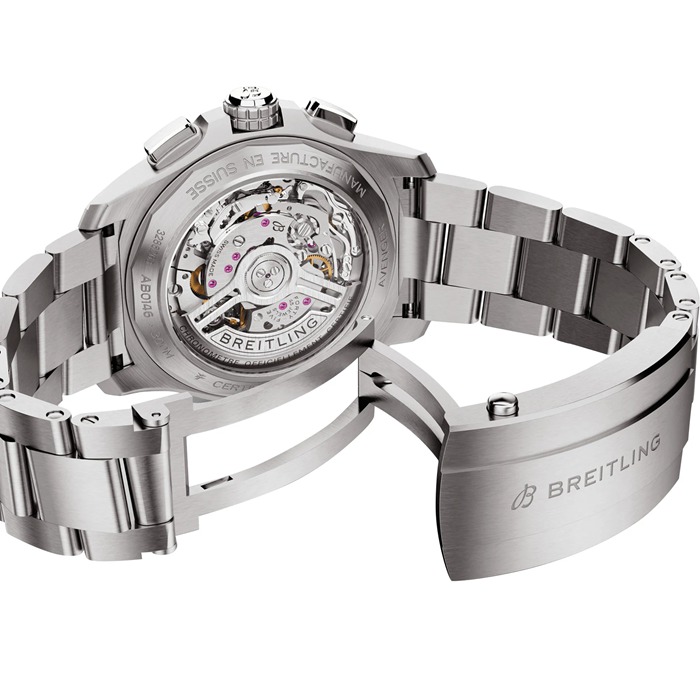 Breitling Avenger B01 Chronograph 42 Zegarek męski Czarny Stal nierdzewna AB0146101B1A1 - obrazek 5