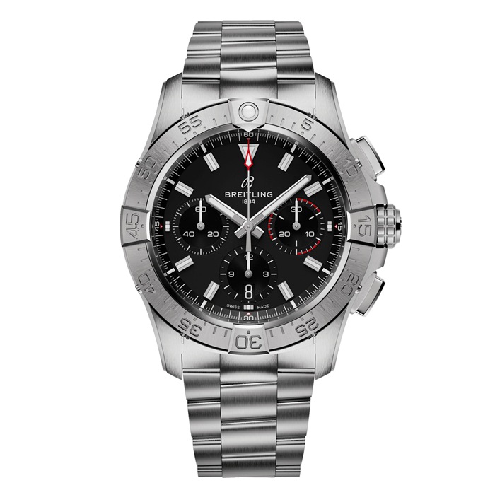 Breitling Avenger B01 Chronograph 42 Zegarek męski Czarny Stal nierdzewna AB0146101B1A1