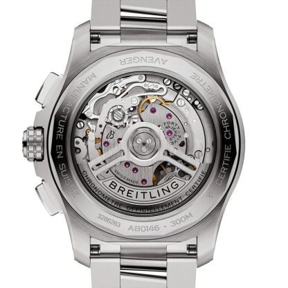 Breitling Avenger B01 Chronograph 42 Zegarek męski Niebieski Stal nierdzewna AB0146101C1A1 - obrazek 4