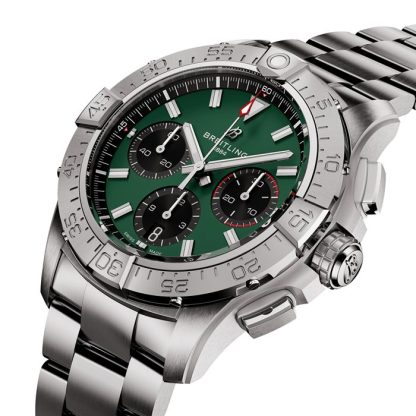 Breitling Avenger B01 Chronograph 42 Zegarek męski Zielony Stal nierdzewna AB0146101L1A1 - obrazek 2