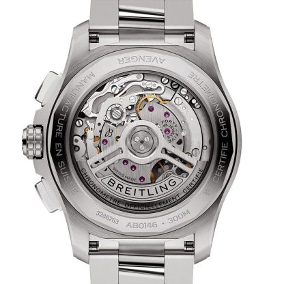 Breitling Avenger B01 Chronograph 42 Zegarek męski Zielony Stal nierdzewna AB0146101L1A1 - obrazek 4