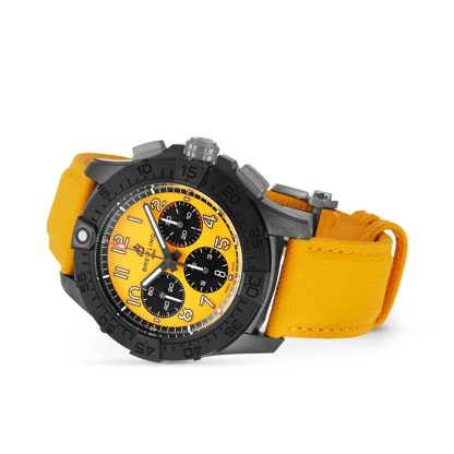 Breitling Avenger B01 Chronograph 44mm Night Mission Zegarek męski Żółta skóra SB0147101I1X1 - obrazek 3