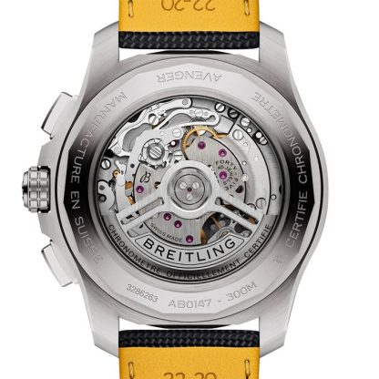 Breitling Avenger Chronograph B01 44mm Zegarek męski Czarna skóra AB0147101B1X1 - obrazek 2