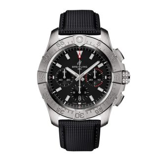 Breitling Avenger Chronograph B01 44mm Zegarek męski Czarna skóra AB0147101B1X1