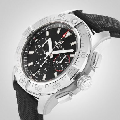 Breitling Avenger Chronograph B01 44mm Zegarek męski Czarna skóra AB0147101B1X1 - obrazek 5