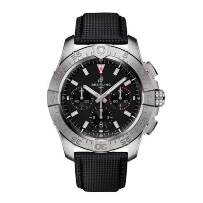 Breitling Avenger Chronograph B01 44mm Zegarek męski Czarna skóra AB0147101B1X1