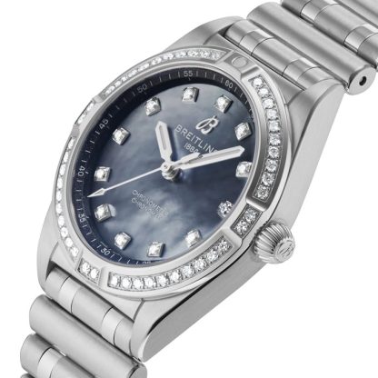 Breitling Chronomat 28mm Zegarek damski Czarna masa perłowa A72310531G1A1 - obrazek 5
