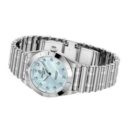 Breitling Chronomat 28mm Zegarek damski Niebieska masa perłowa A72310101C1A1 - obrazek 3