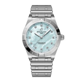 Breitling Chronomat 28mm Zegarek damski Niebieska masa perłowa A72310101C1A1