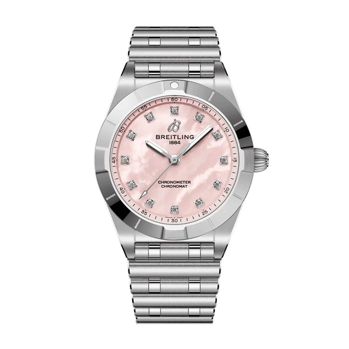 Breitling Chronomat 28mm Zegarek damski Różowa masa perłowa A72310101K1A1