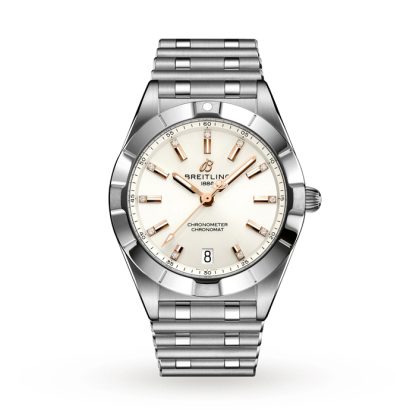 Breitling Chronomat 32 Biały zegarek ze stali nierdzewnej A77310101A3A1