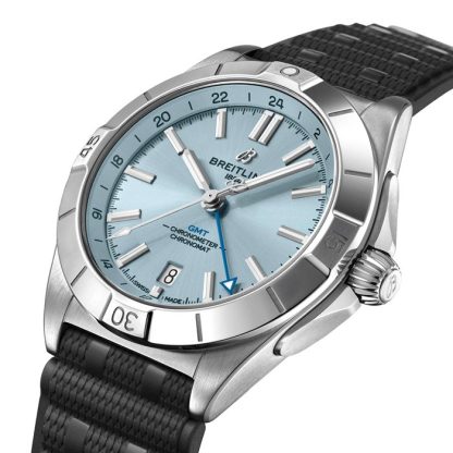Breitling Chronomat 40mm Zegarek męski Niebieska guma P32398101C1S2 - obrazek 3