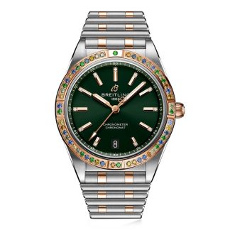 Breitling Chronomat Automatic 36 South Sea Green Bransoleta ze stali nierdzewnej i 18-karatowego różowego złota Zegarek damski U10380611L1U1