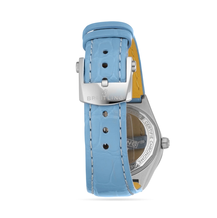 Breitling Chronomat Automatic 36 South Sea Ice Blue Zegarek damski ze skórzanym paskiem G10380611C1P1 - obrazek 4