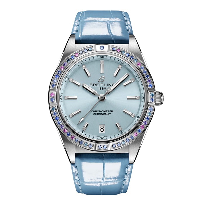 Breitling Chronomat Automatic 36 South Sea Ice Blue Zegarek damski ze skórzanym paskiem G10380611C1P1