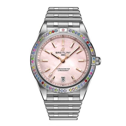 Breitling Chronomat Automatic 36 South Sea Pink Bransoleta ze stali nierdzewnej Zegarek damski G10380BB1K1G1