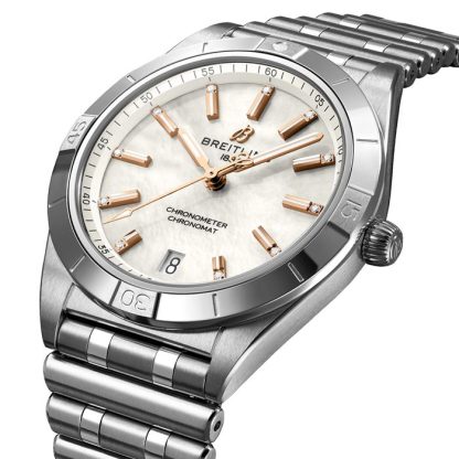 Breitling Chronomat Automatic 36 Zegarek ze stali szlachetnej z masą perłową A10380101A4A1 - obrazek 2