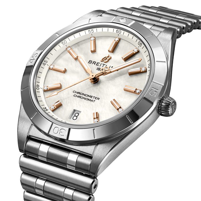 Breitling Chronomat Automatic 36 Zegarek ze stali szlachetnej z masą perłową A10380101A4A1 - obrazek 2