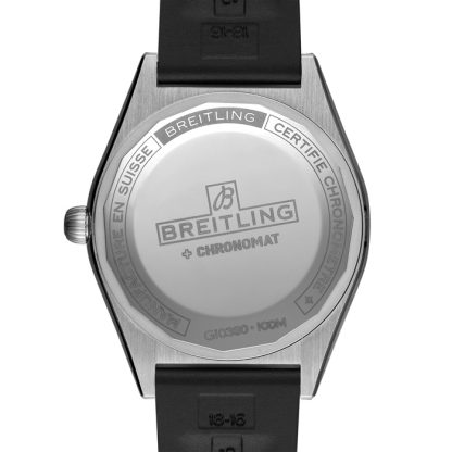 Breitling Chronomat Automatic 36 ze stali nierdzewnej i 18-karatowym szarym złotym gumowym paskiem Ice Blue Watch G10380591C1S1 - obrazek 2