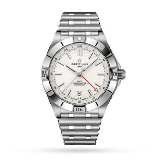 Breitling Chronomat Automatic GMT 40 Zegarek z białą tarczą A32398101A1A1