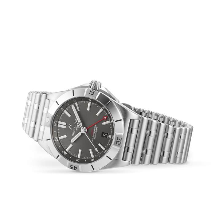 Breitling Chronomat Automatic GMT 40 Zegarek z szarą tarczą A32398101M1A1 - obrazek 3