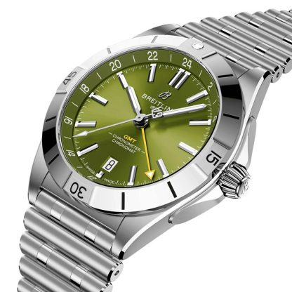 Breitling Chronomat Automatic GMT Giannis Antetokounmpo 40mm Zegarek męski Zielony A32398A11L1A1 - obrazek 3