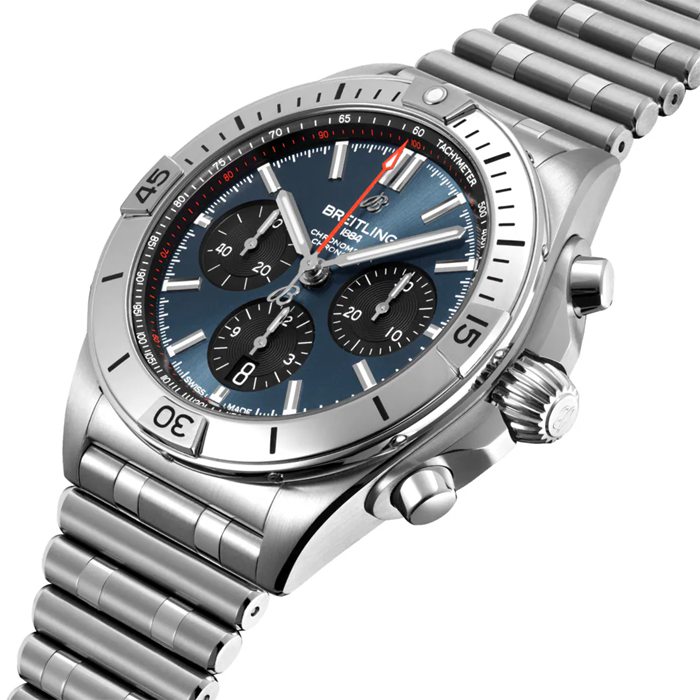 Breitling Chronomat B01 42 Niebieski zegarek ze stali nierdzewnej AB0134101C1A1 - obrazek 2