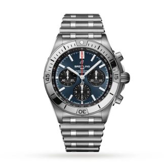 Breitling Chronomat B01 42 Niebieski zegarek ze stali nierdzewnej AB0134101C1A1