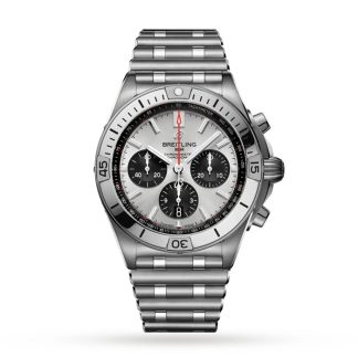 Breitling Chronomat B01 42 Srebrny zegarek ze stali nierdzewnej AB0134101G1A1