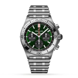 Breitling Chronomat B01 42 Zielony zegarek ze stali nierdzewnej AB0134101L1A1