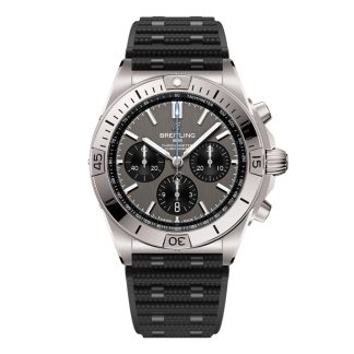 Breitling Chronomat B01 42mm Zegarek Męski Szara Guma EB0134101M1S1