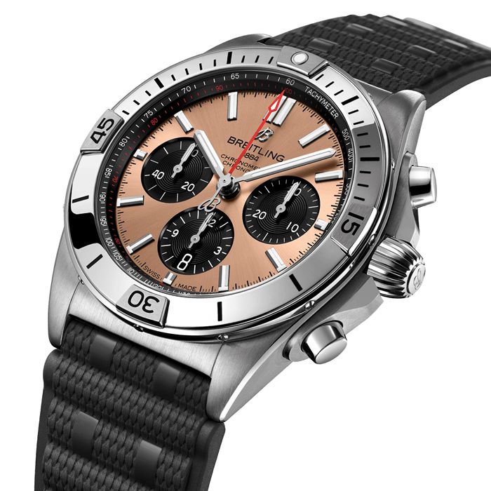 Breitling Chronomat B01 Chronograph 42mm Zegarek męski Guma miedziana AB0134101K1S1 - obrazek 3