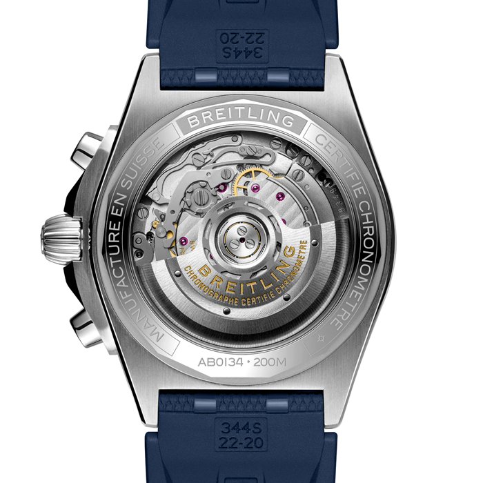 Breitling Chronomat B01 Chronograph 42mm Zegarek męski Niebieska guma AB0134101C1S1 - obrazek 2