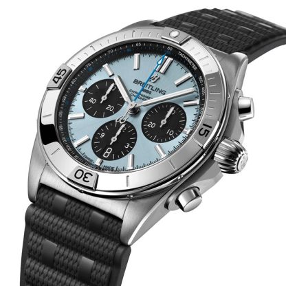 Breitling Chronomat B01 Chronograph 42mm Zegarek męski Niebieska guma PB0134101C1S2 - obrazek 3